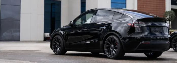 Voor Een Taxi Rit Met Een Tesla